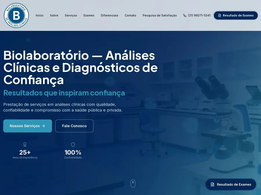 Preview do site biolabconnect.com.br