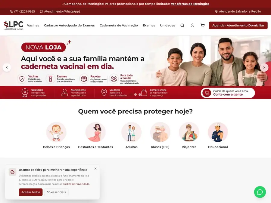 Preview do site loja.laboratoriolpc.com.br