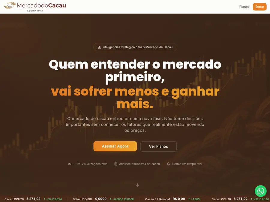 Preview do site assinatura.mercadodocacau.com.br